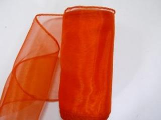 Organza obšitá 12cm tehlová 