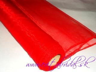 Organza obšitá 12cm červená 