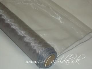 Organza obšitá 36cm strieborná