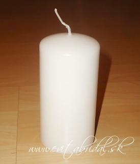 Sviečka valec 10cm biely 