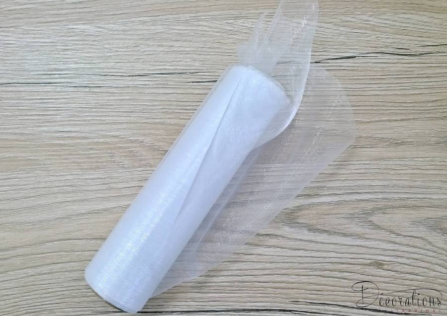 Organza biela 16cm/9m