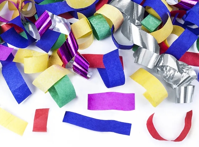 Vystreľovacie konfety farebné 40cm