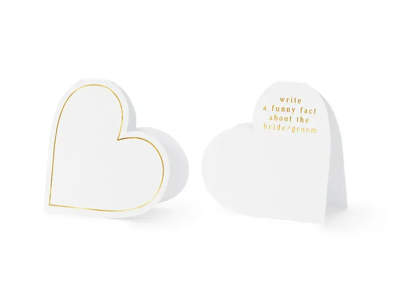 Menovky na svadbu srdce (10ks)