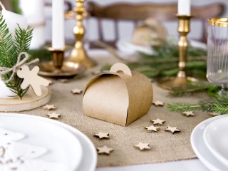 Krabička na darčeky Lux prírodná (10ks)