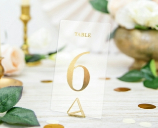 Kartičky na označenie stolov transparent