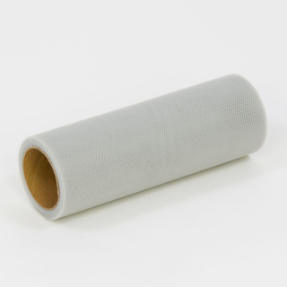 Tyl v rolke šedý svetlý 15cm x 9m 