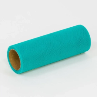 Tyl v rolke tyrkysový 15cm x 9m 