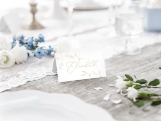 Menovky na svadbu zlaté vetvičky (10ks)