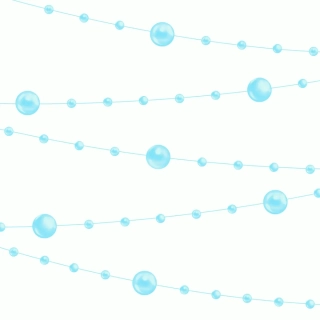 Perlová girlanda modrá 6,5m