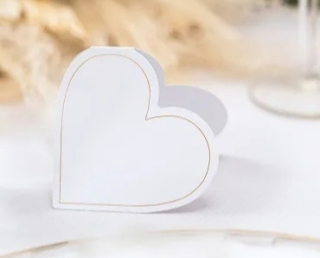 Menovky na svadbu srdce (10ks)