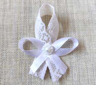 Svadobné pierko Lace krémové 