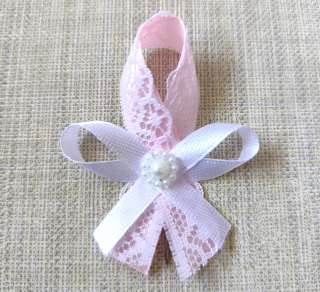 Svadobné pierko Lace ružové 