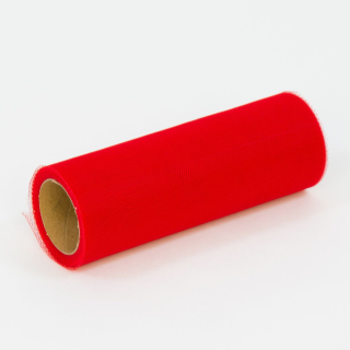 Tyl v rolke červený 15cm x 9m 