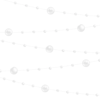 Perlová girlanda biela 6,5m