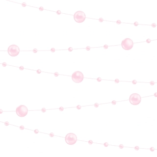 Perlová girlanda svetloružová 6,5m